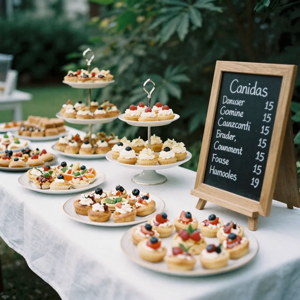 Hagefest oppsett med elegante borddekker